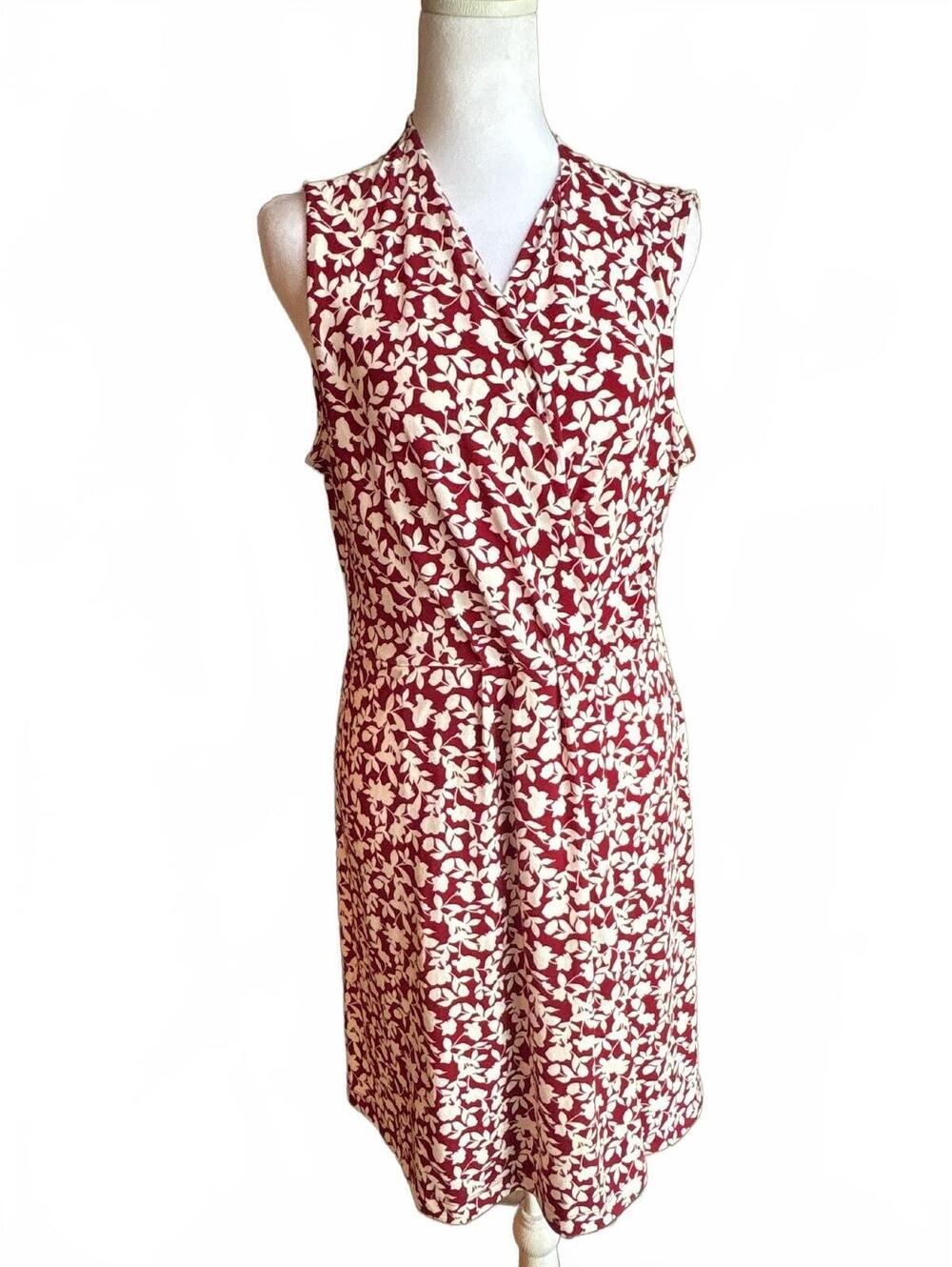 Banana Republic Wrap Dress Red Floral Petite M